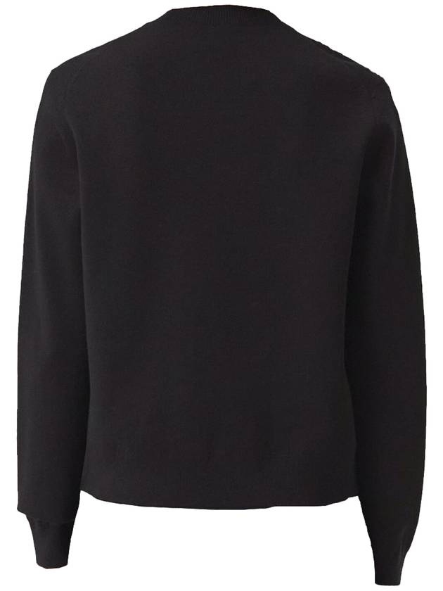 Horseferry Square Wool Blend Jacquard Knit Top Black - BURBERRY - BALAAN 3