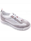 Tech Runner Panel Low Top Sneakers Grey - THOM BROWNE - BALAAN 4