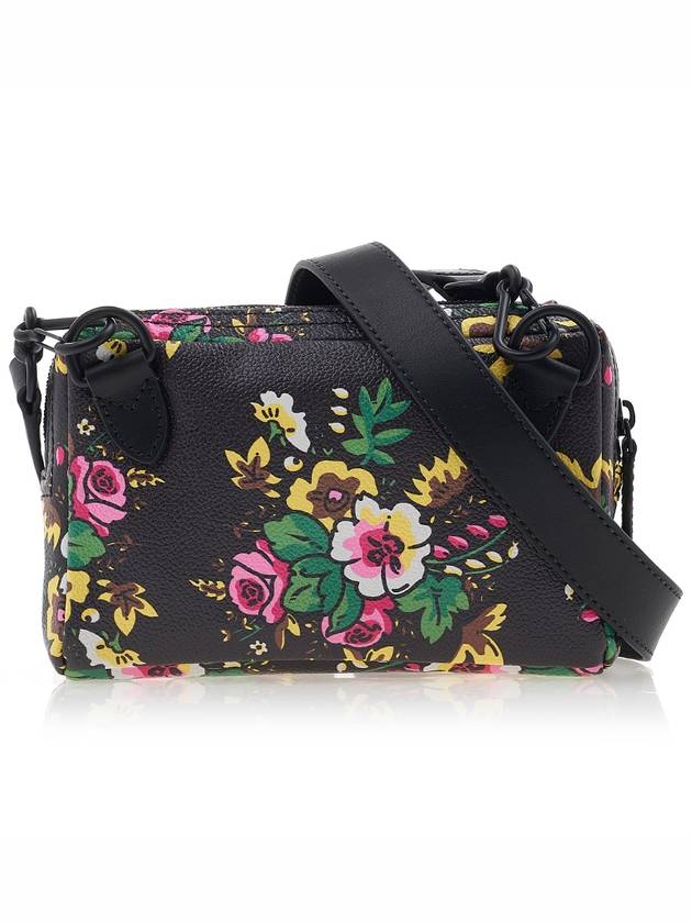 Pop Bouquet Print Messenger Bag Black - KENZO - BALAAN 4