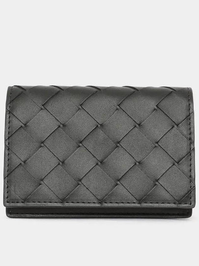 Intrecciato Folding Card Wallet Black - BOTTEGA VENETA - BALAAN 2