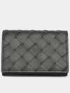 Intrecciato Folding Card Wallet Black - BOTTEGA VENETA - BALAAN 2