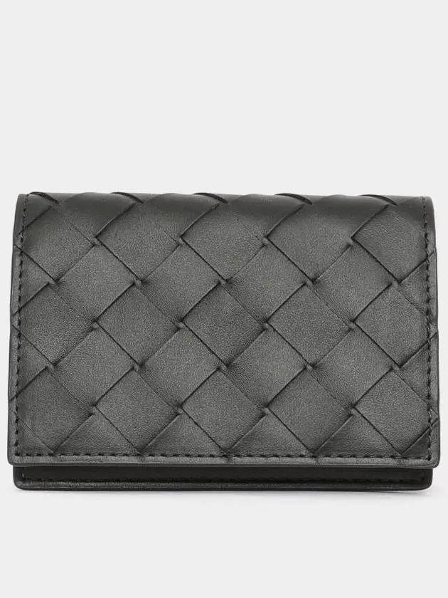 Intrecciato Folding Card Wallet Black - BOTTEGA VENETA - BALAAN 3