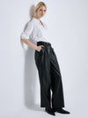 Women s High Waist Two Tuck Leather Pants Black JE7PPTA01F - JBYRARA - BALAAN 1