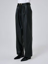 Women s High Waist Two Tuck Leather Pants Black JE7PPTA01F - JBYRARA - BALAAN 3