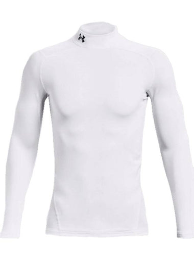 Cold Gear Armor Compression Mock Long Sleeve T-Shirt White - UNDER ARMOUR - BALAAN 1