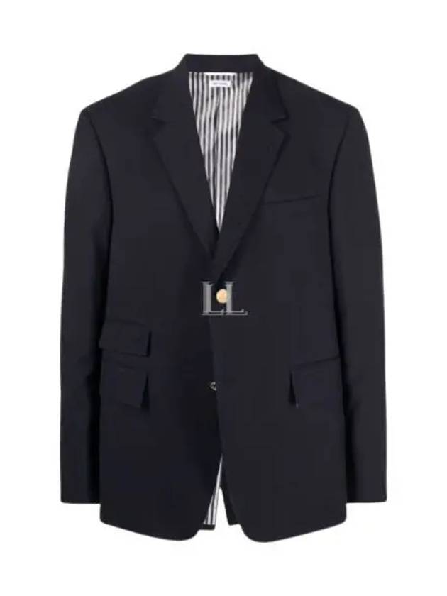 Men's Signature Classic Wool Suit Navy - THOM BROWNE - BALAAN 2