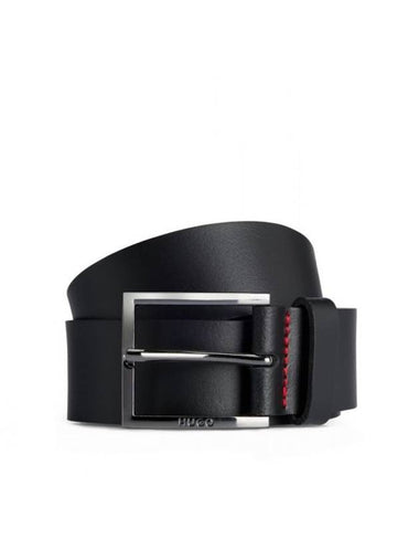 Metal Buckle Leather Belt Black - HUGO BOSS - BALAAN 1