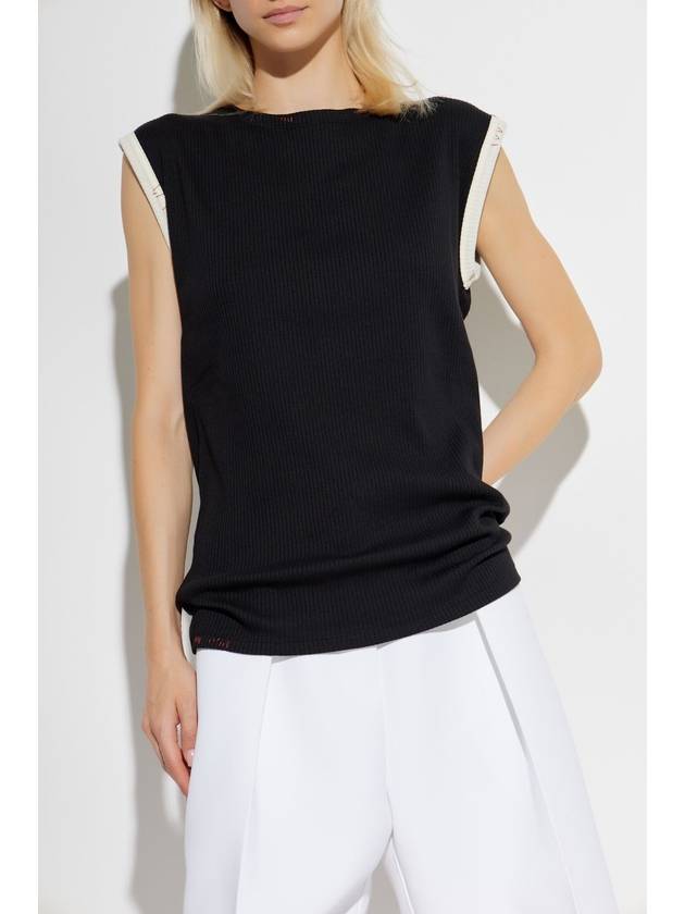 Marni Top With Decorative Stitching, Women's, Black - MARNI - BALAAN 3