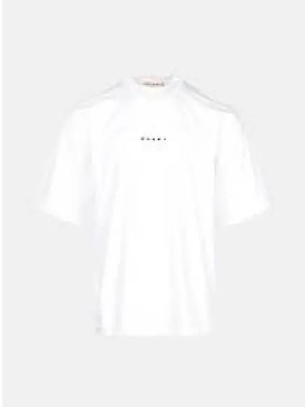 Logo Organic Cotton Short Sleeve T-Shirt White - MARNI - BALAAN 2