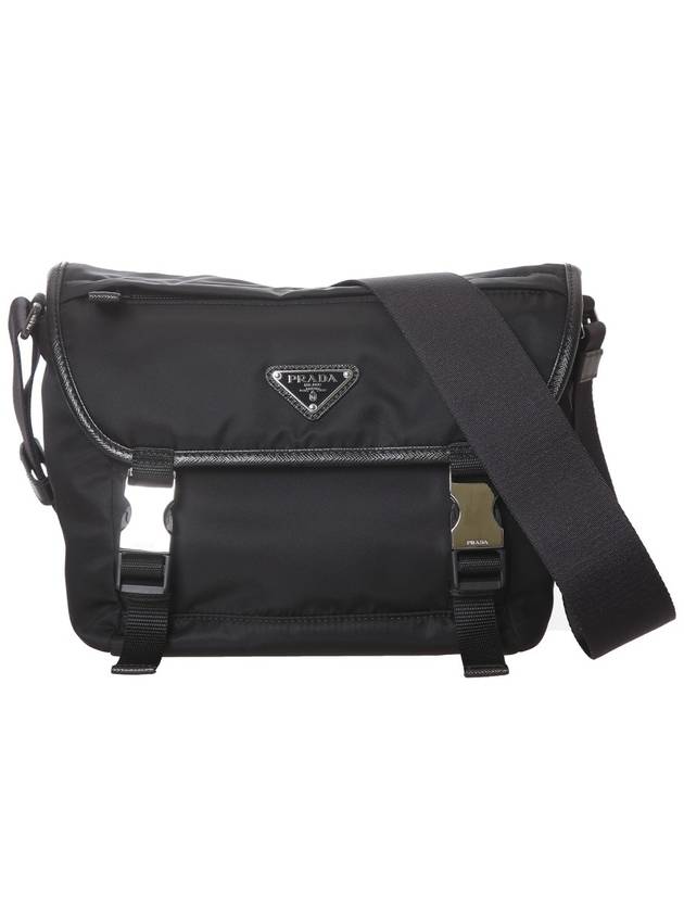 Triangle Logo Re-Nylon Cross Bag Black - PRADA - BALAAN 2