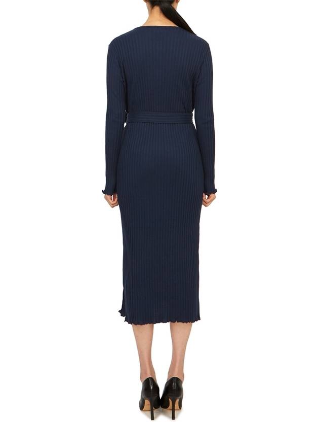 Sandy Cotton Long Dress Navy - A.P.C. - BALAAN 4