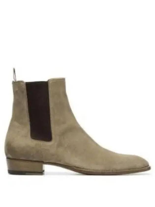 Suede Classic Wyatt Chelsea Boots Brown - SAINT LAURENT - BALAAN 2