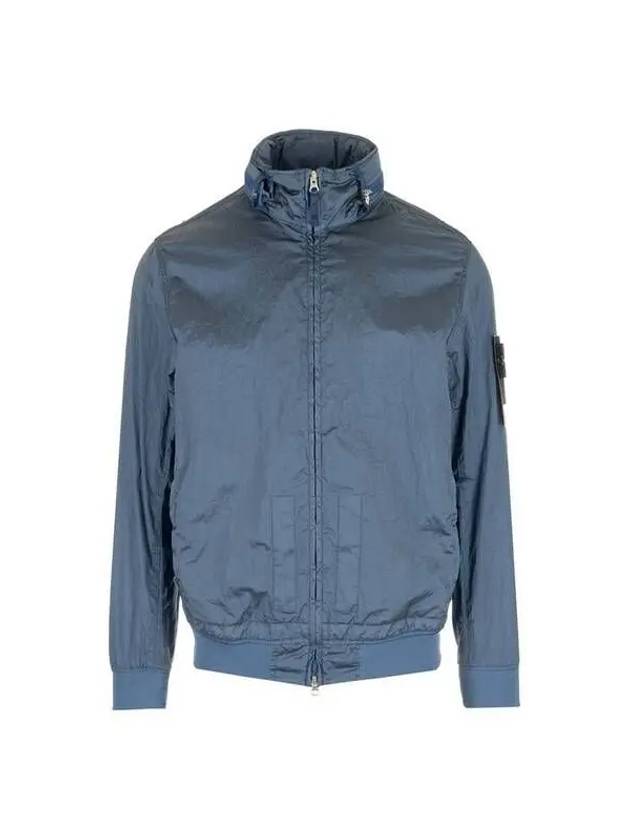 Men's Logo Patch Nylon Metal Zip-up Jacket Avio Blue - STONE ISLAND - BALAAN 2