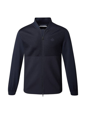 Men's Logan Hybrid Zip-up Jacket Navy - J.LINDEBERG - BALAAN 1