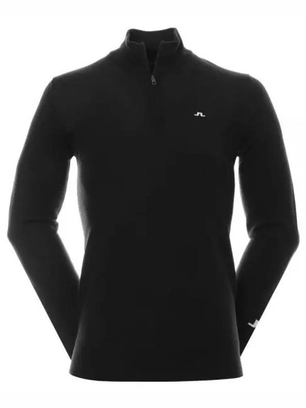 Kian Half Zip-Up Knit Top Black - J.LINDEBERG - BALAAN 2