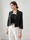 Pleated crop slim fit jacket special button crop jacket - PRETONE - BALAAN 4