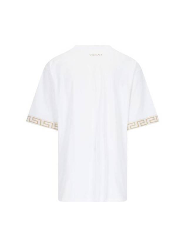 Greca Gym Logo Crew Neck Short Sleeve T-Shirt White - VERSACE - BALAAN 4