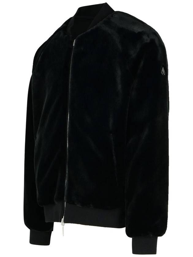 Moose Knuckles 'Bunny' Black Polyester Bomber Jacket - MOOSE KNUCKLES - BALAAN 5