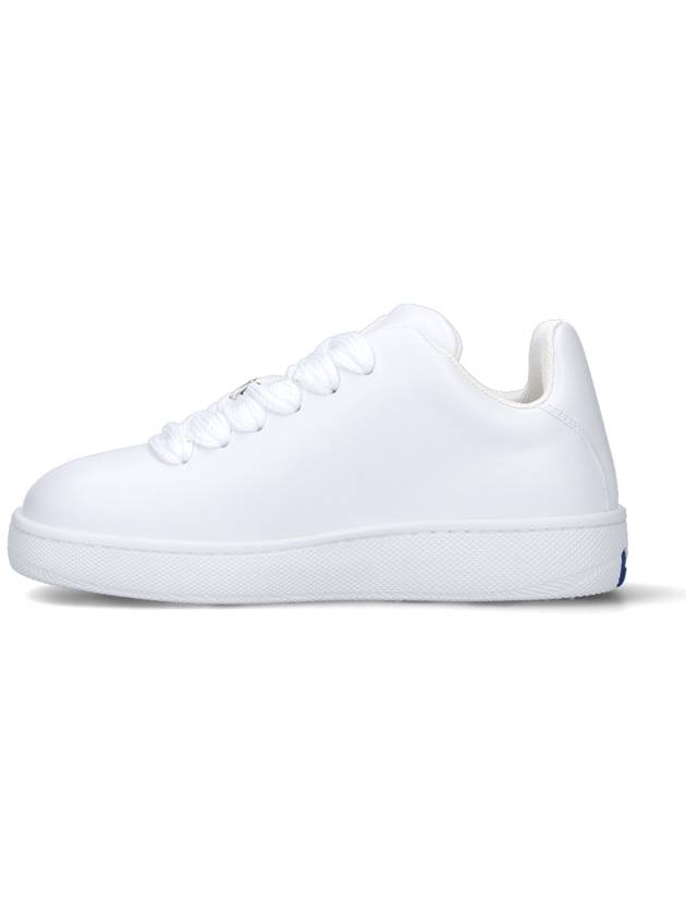 Kids Embossed Logo Leather Sneaker White - BURBERRY - BALAAN 4