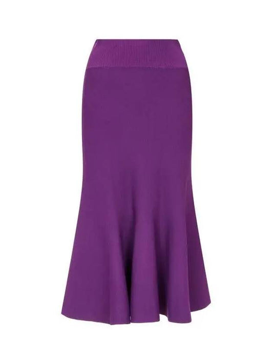 Women's Flared Compact Knit Skirt Purple 271026 - STELLA MCCARTNEY - BALAAN 1