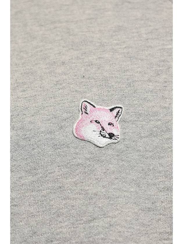 [MAISON KITSUNE] MONOCHROME FOX HEAD PATCH CLASSIC SWEATSHIRT - GREY MELANGE - MAISON KITSUNE - BALAAN 2