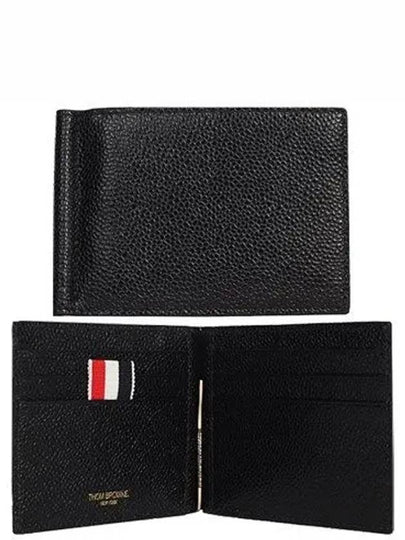 Men's Three Stripes Tab Classic Money Clip Card Wallet Black - THOM BROWNE - BALAAN 2