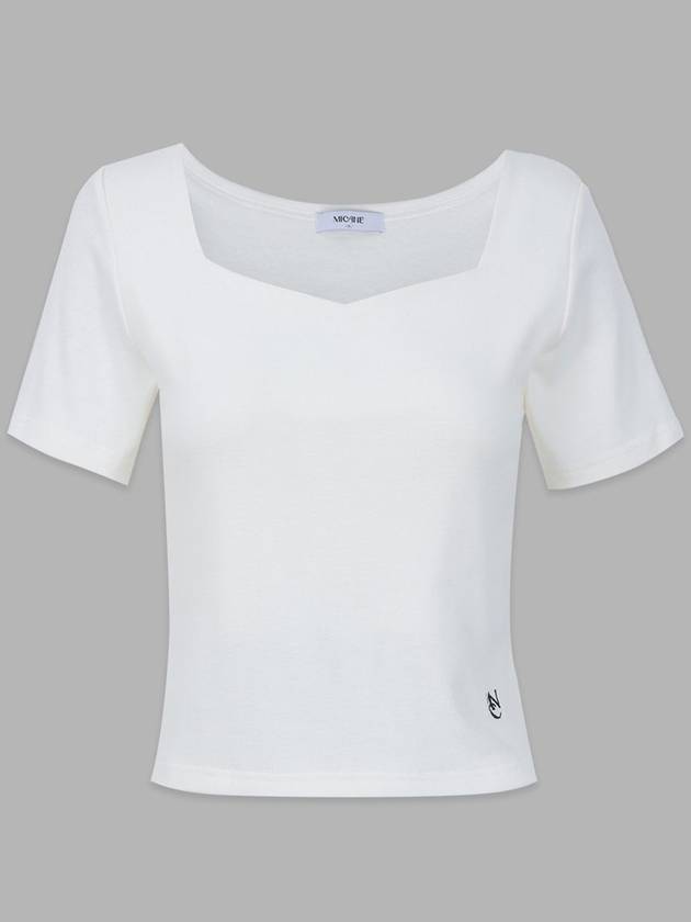 Lily Heart Neck Short Sleeve T-Shirt - MICANE - BALAAN 8