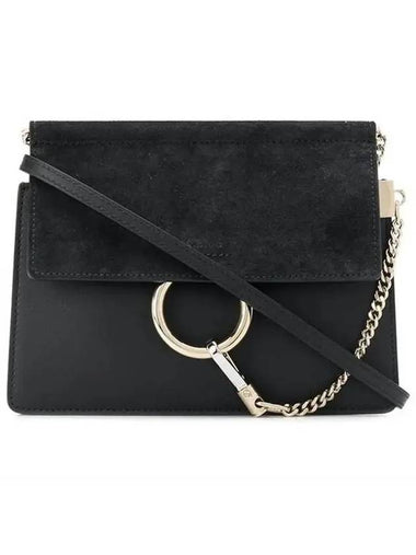 Faye Suede Chain Mini Shoulder Bag Black - CHLOE - BALAAN 1