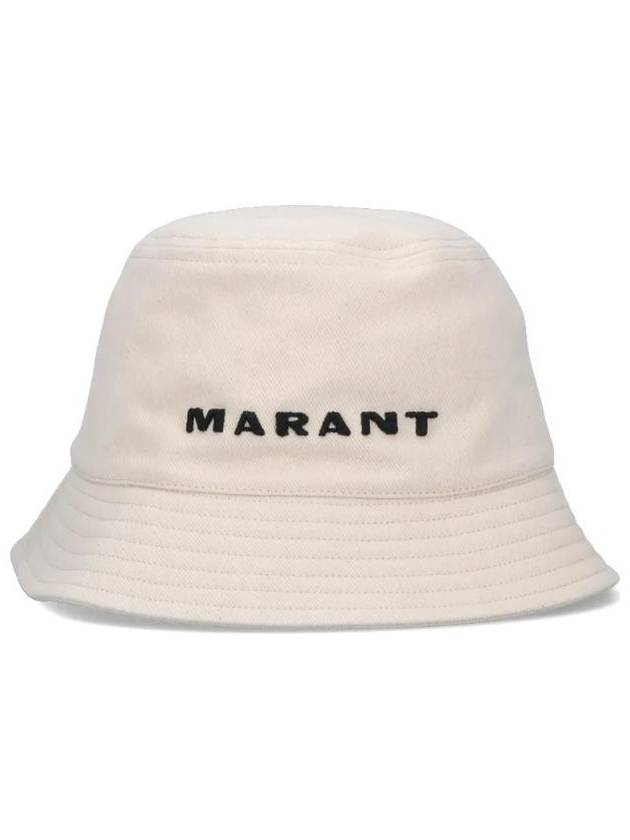 Embroidered Logo Bucket Hat Ecru - ISABEL MARANT - BALAAN 1