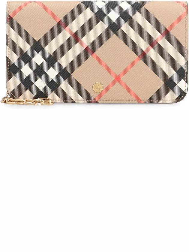 Check Chain Strap Cross Bag Sand - BURBERRY - BALAAN 2