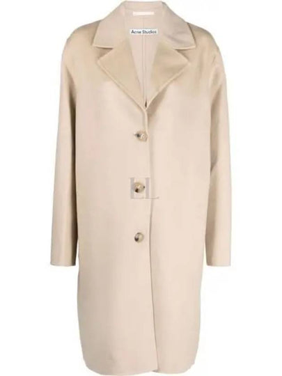 Button Wool Single Coat Beige - ACNE STUDIOS - BALAAN 2