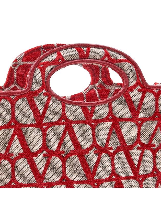 Toile Iconographe Le Troisieme Mini Tote Bag Red - VALENTINO - BALAAN 8