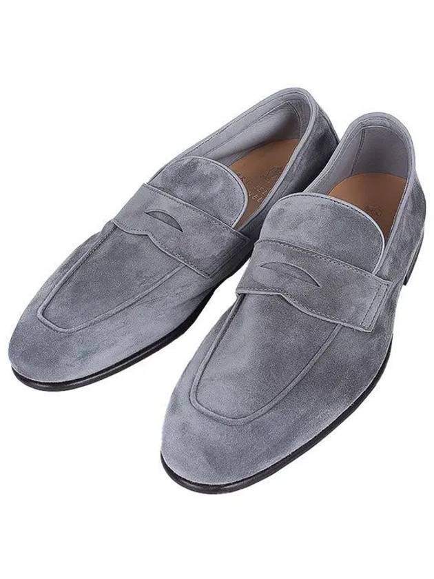 Suede Penny Slot Loafers Grey - BRUNELLO CUCINELLI - BALAAN 2