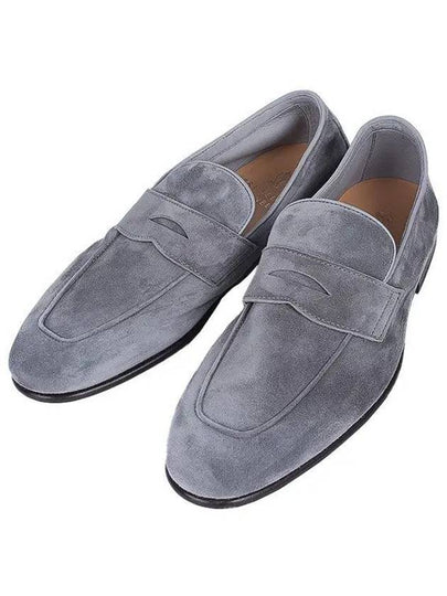 Suede Penny Slot Loafers Grey - BRUNELLO CUCINELLI - BALAAN 2