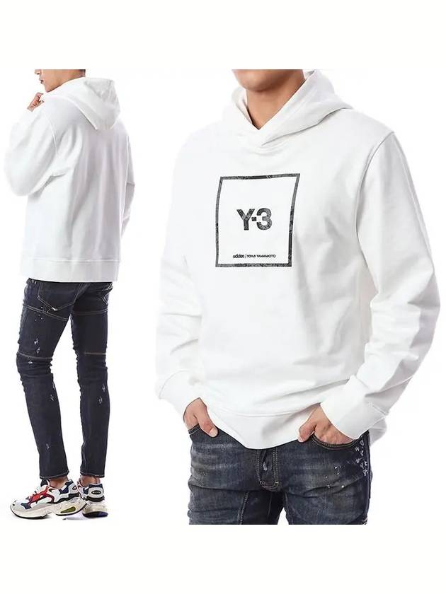 Logo Print Hoodie White - YOHJI YAMAMOTO - BALAAN 2