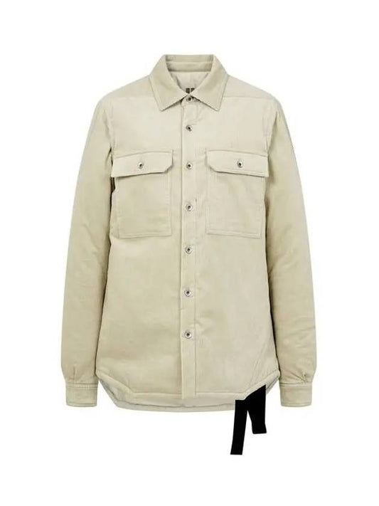 WOMEN DRKSHDW Corduroy Outer Shirt Beige 270925 - RICK OWENS - BALAAN 1