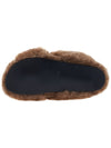 Cross Strap Shearling Slippers Brown - JIL SANDER - BALAAN.