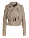 Belted Cropped Jacket Beige - RICK OWENS - BALAAN 2