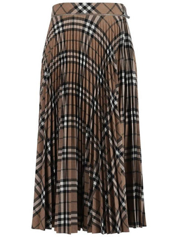 Burberry Beige Wool Skirt - BURBERRY - BALAAN 1