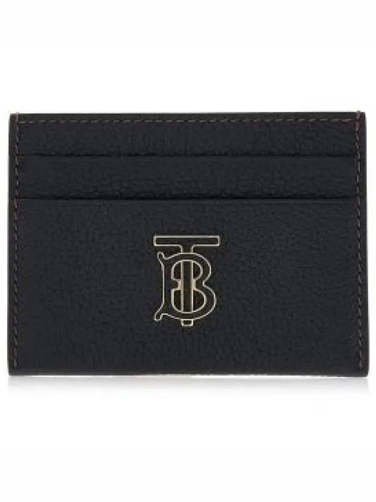 Grainy TB Logo Calfskin Card Wallet Black - BURBERRY - BALAAN 2