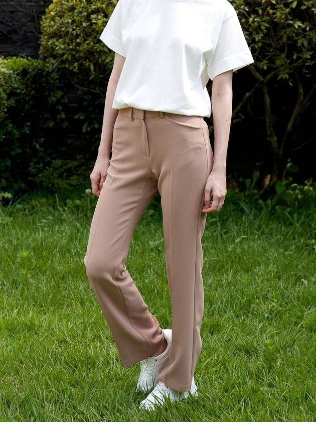 Dana Span Straight Slacks Beige - LAMARO - BALAAN 2