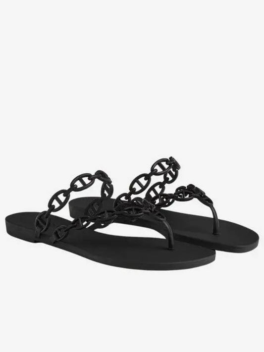 Island Sandals Noir - HERMES - BALAAN 2