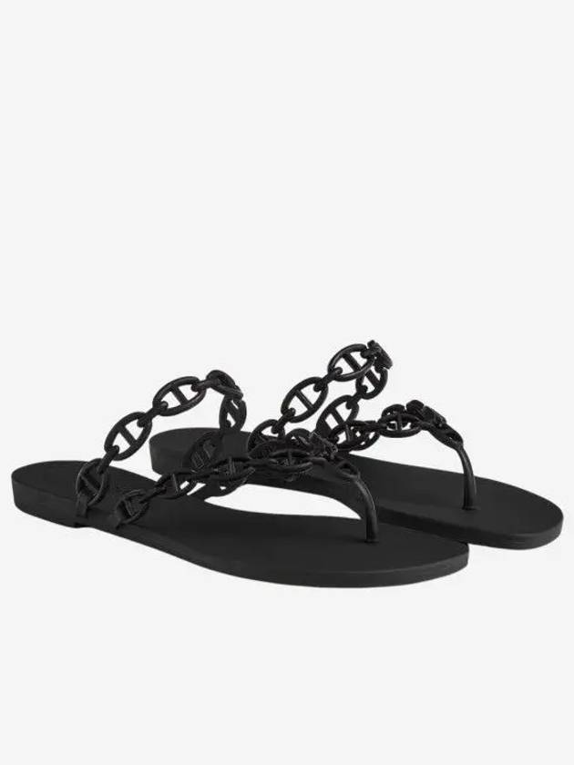 Island Sandals Noir - HERMES - BALAAN 3