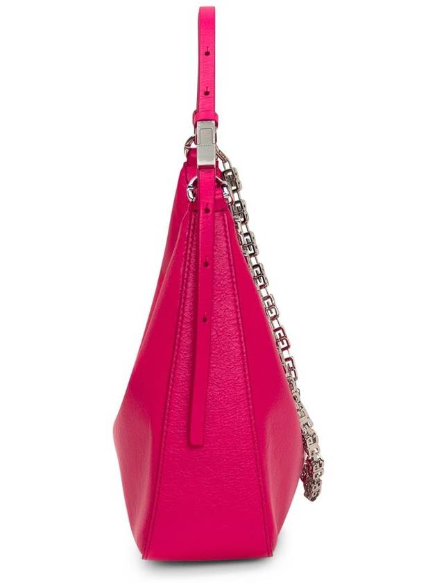 Moon Cut-out Leather Shoulder Bag Pink - GIVENCHY - BALAAN 3