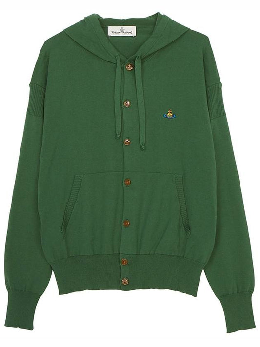 Embroidered Logo Hoodie Cardigan Green - VIVIENNE WESTWOOD - BALAAN 2