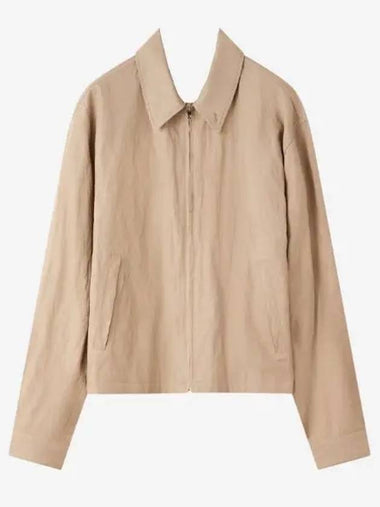 Viscose Cotton Zip-Up Jacket Rose Beige - LEMAIRE - BALAAN 1