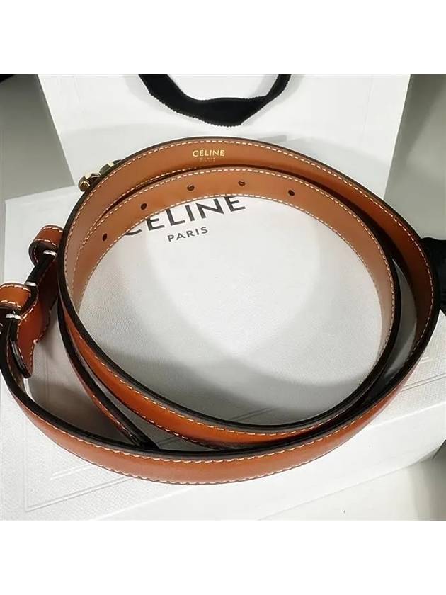 Teen Triomphe Calfskin Belt Tan - CELINE - BALAAN 3