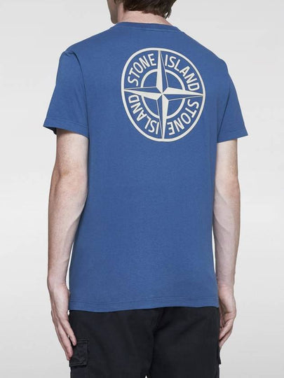 T-shirt Stone Island in cotone con stampa logo - STONE ISLAND - BALAAN 2