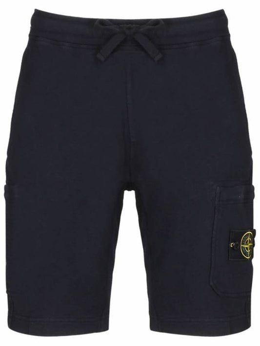 Wappen Patch Cotton Bermuda Shorts Dark Navy - STONE ISLAND - BALAAN 2