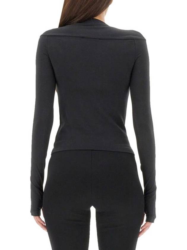 Cut-Out Long Sleeve T-Shirt Black - HELMUT LANG - BALAAN 5